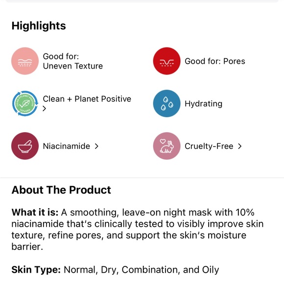 ✨ New!✨ Farmacy Mini 10% Niacinamide Night Mask 9ml 😴 💕 Trial/travel sized ✨ - Picture 5 of 9